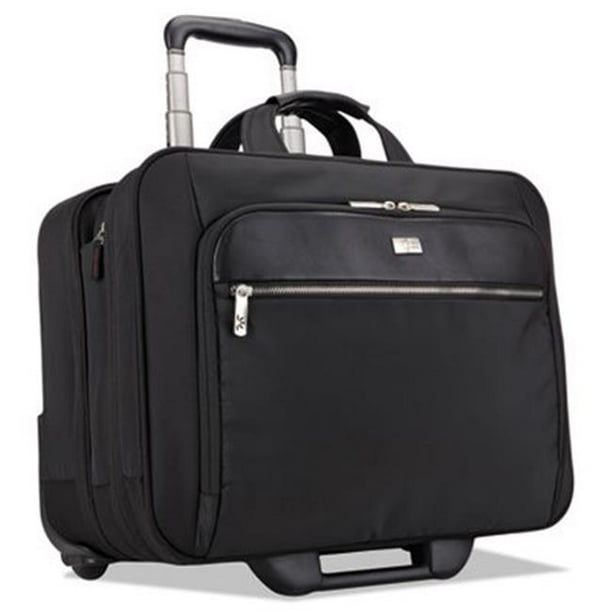Black Case Logic 17in Leather/Nylon Security Friendly Rolling Laptop Black Case Logic 17in Leather/Nylon Security Friendly Rolling Laptop